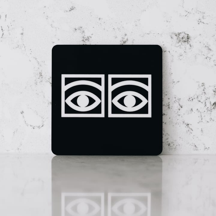 Ögon glass coasters 4-pack - Black - Olle Eksell