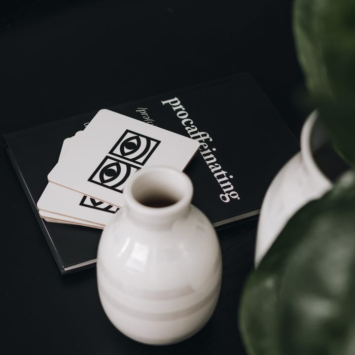 Ögon glass coasters 4-pack, White Olle Eksell