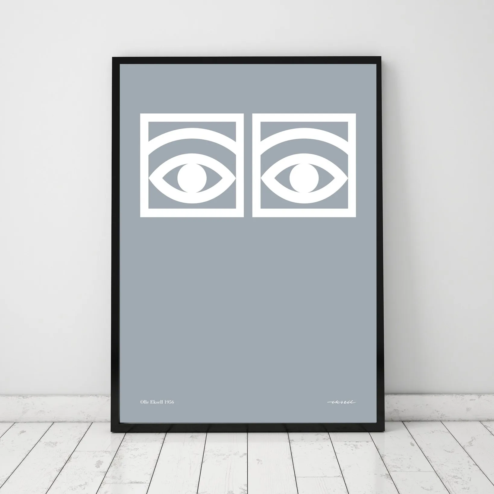 Ögon grey poster, 50x70 cm Olle Eksell
