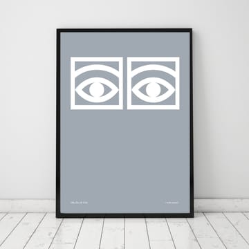 Ögon grey poster - 50x70 cm - Olle Eksell