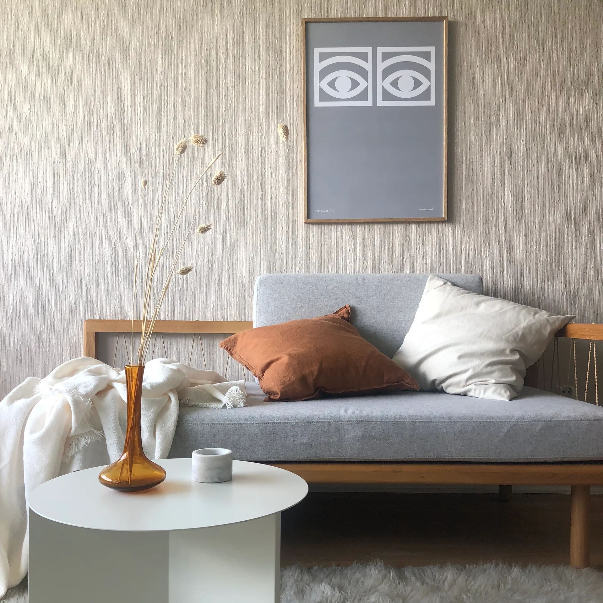 Ögon grey poster, 50x70 cm Olle Eksell