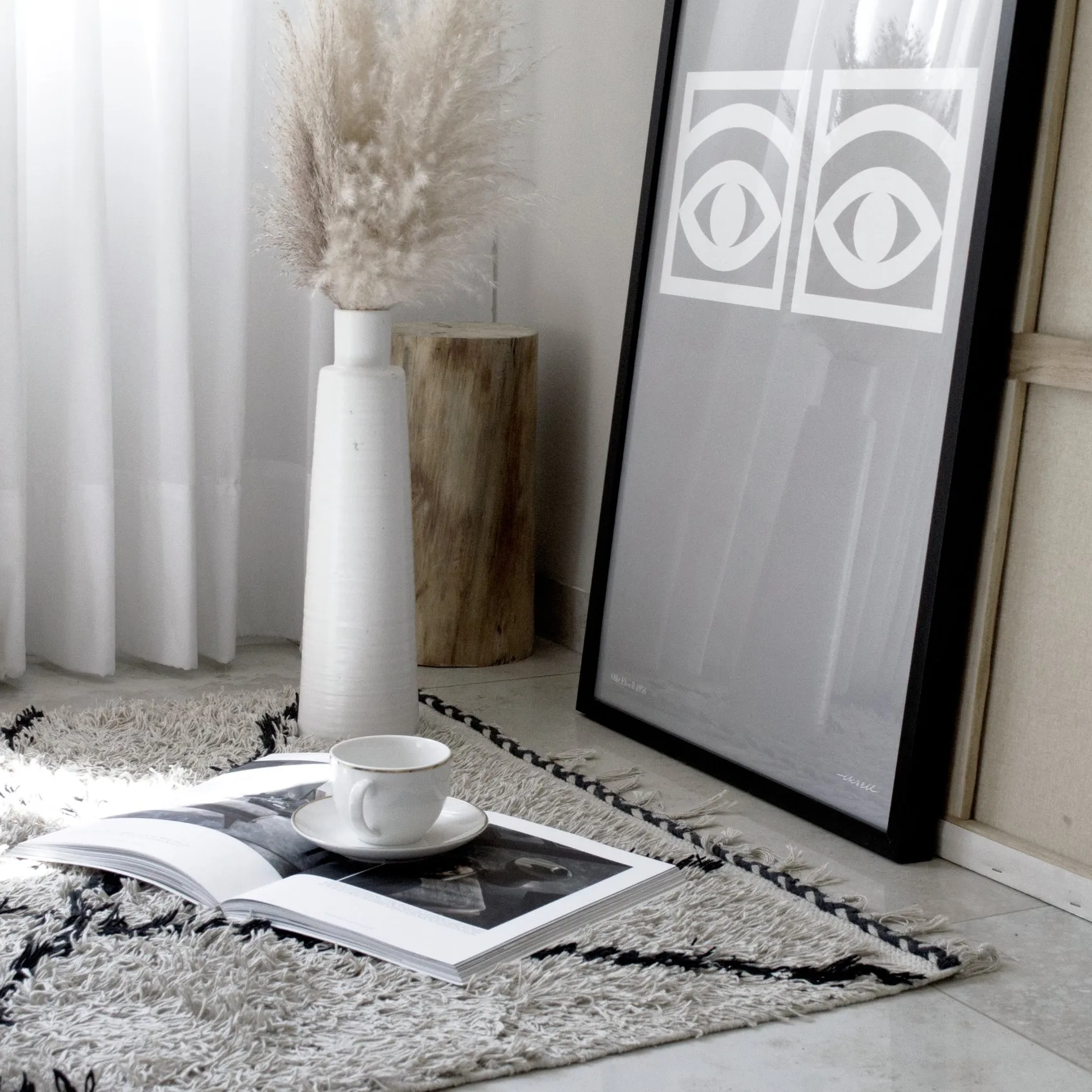 Ögon grey poster, 50x70 cm Olle Eksell