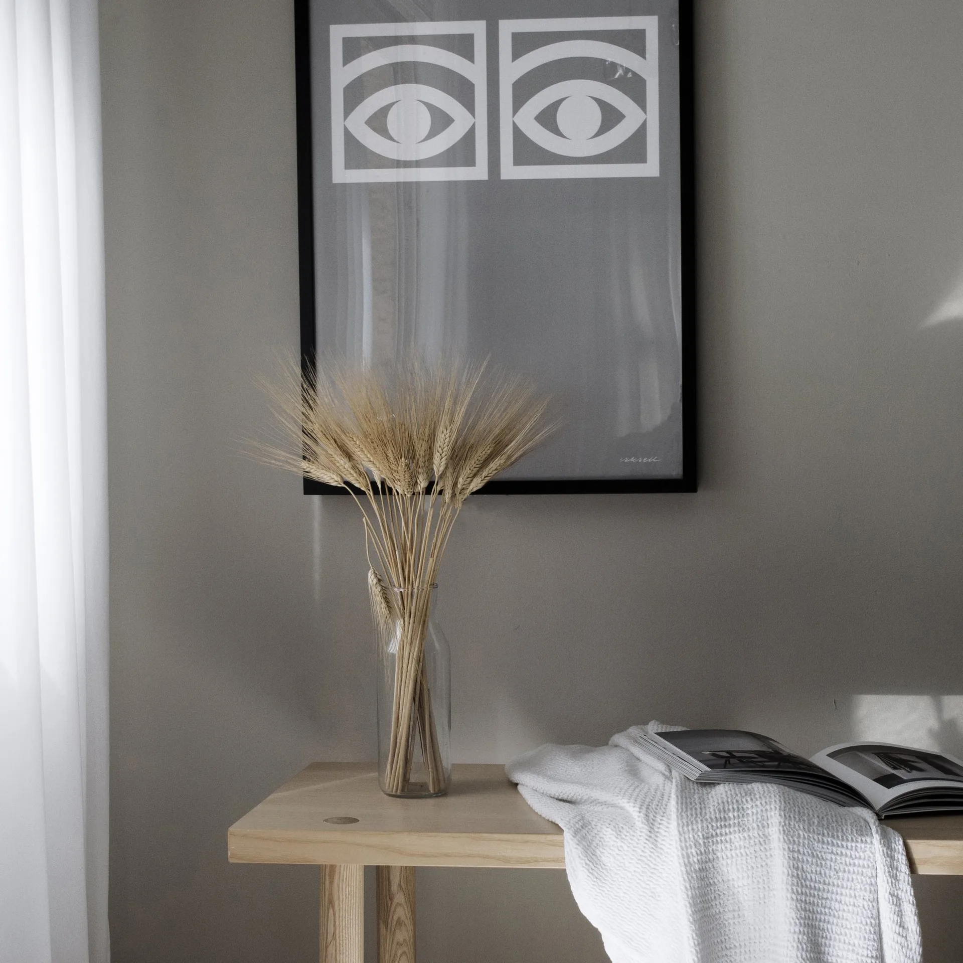 Ögon grey poster, 50x70 cm Olle Eksell