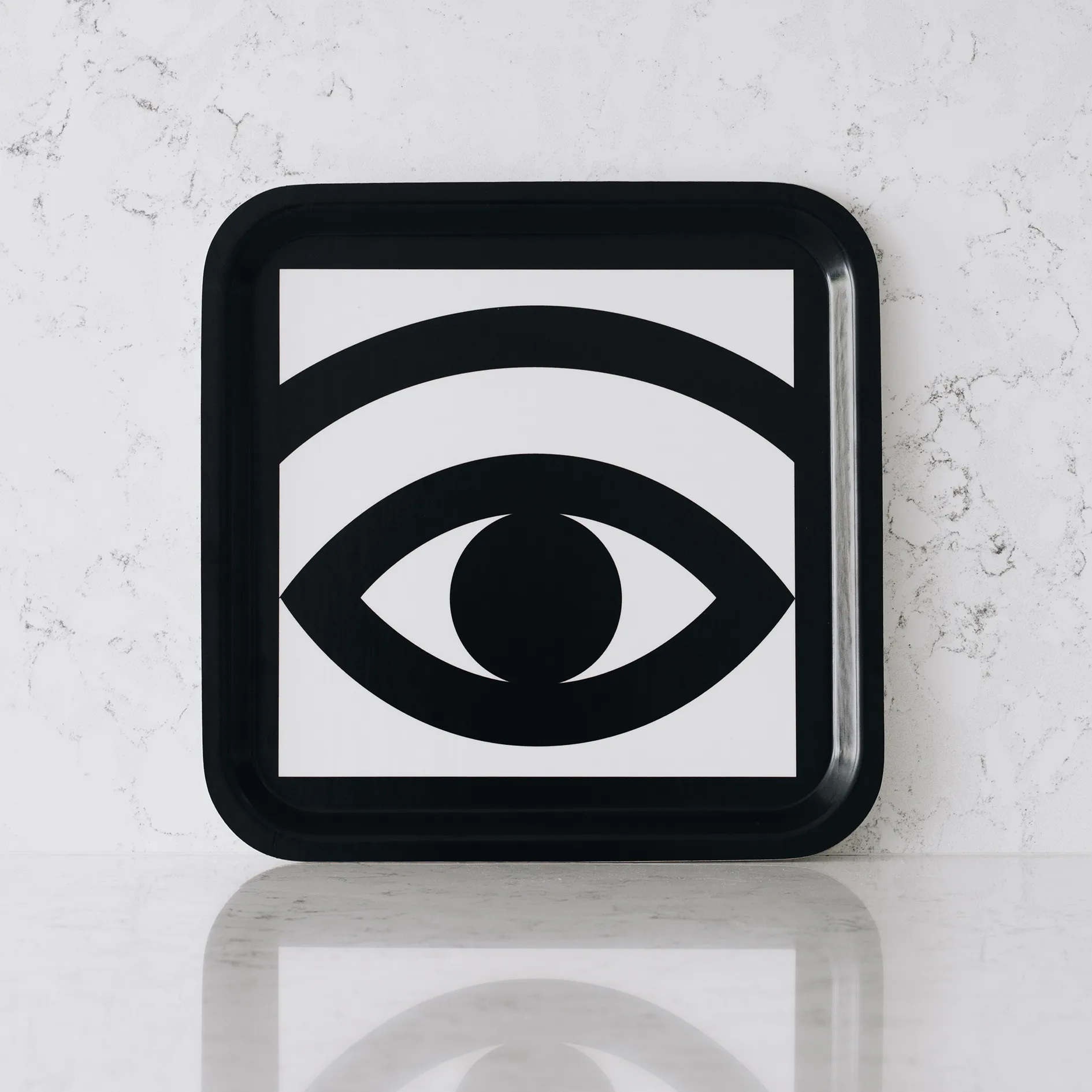 Ögon tray 32x32 cm, Black Olle Eksell