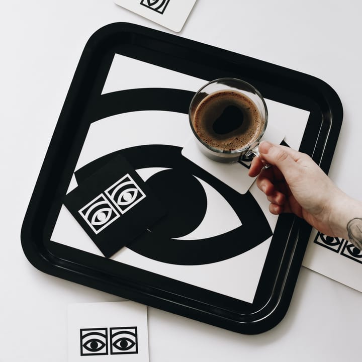 Ögon tray 32x32 cm, Black Olle Eksell