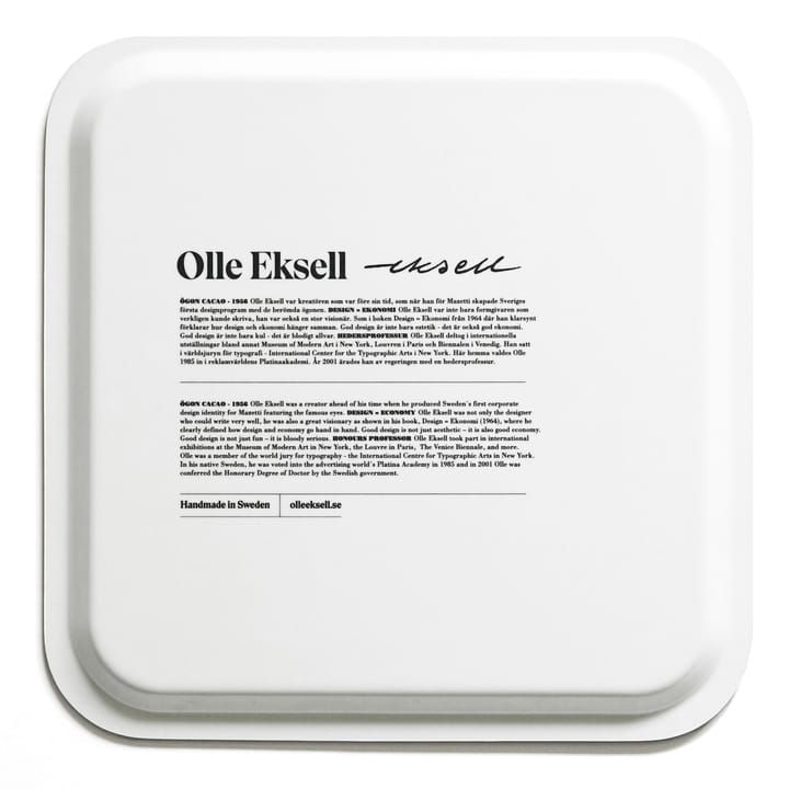 Ögon tray 32x32 cm, Black Olle Eksell