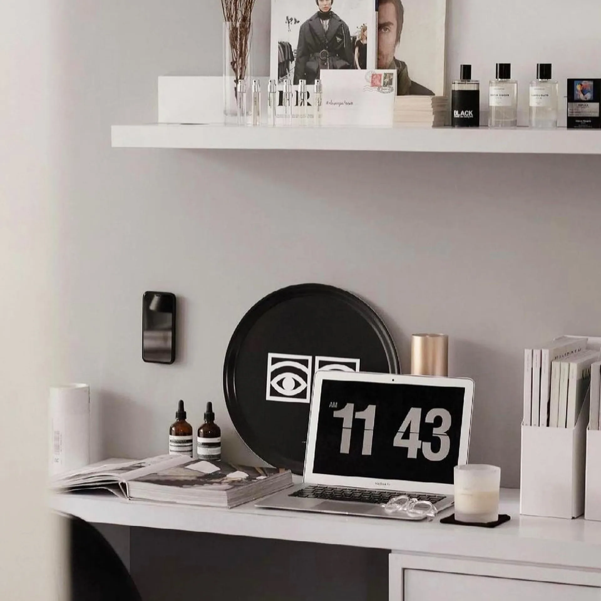 Ögon tray Ø38 cm, Black Olle Eksell