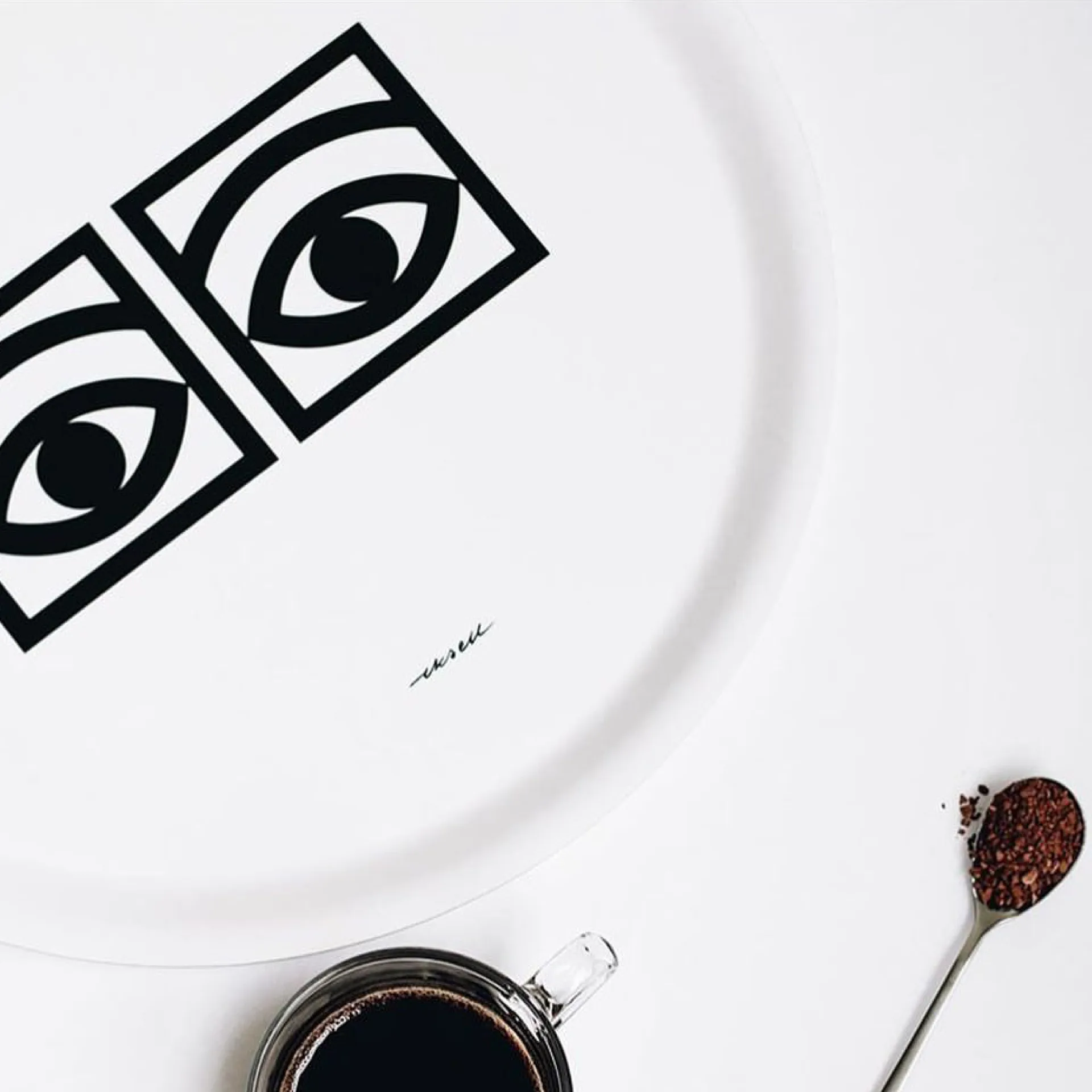 Ögon tray Ø38 cm, white Olle Eksell