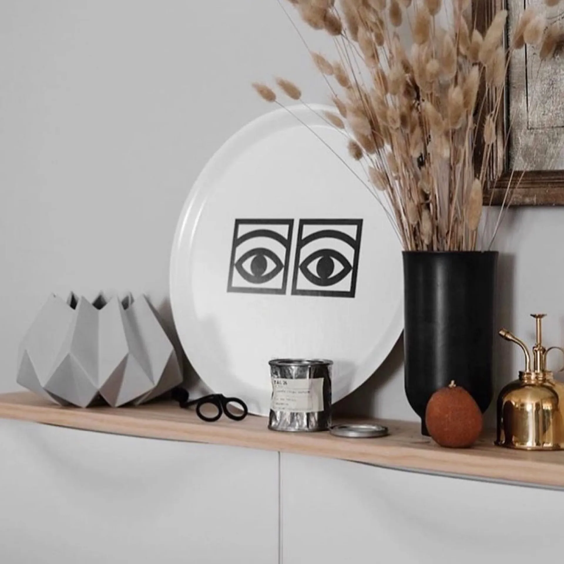 Ögon tray Ø38 cm, white Olle Eksell