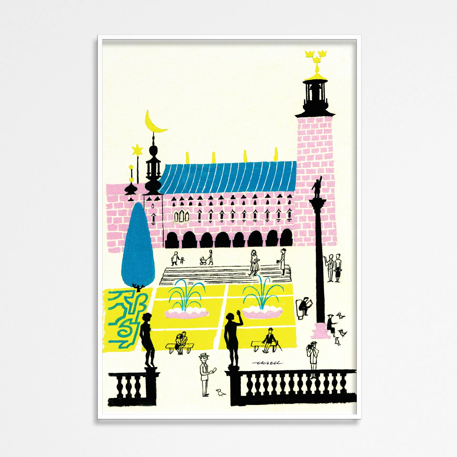 Stockholm City Hall poster, 50x70 cm Olle Eksell