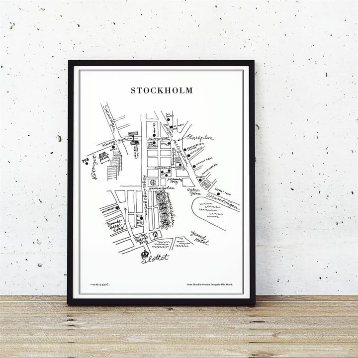 Stockholm poster - 50x70 cm - Olle Eksell