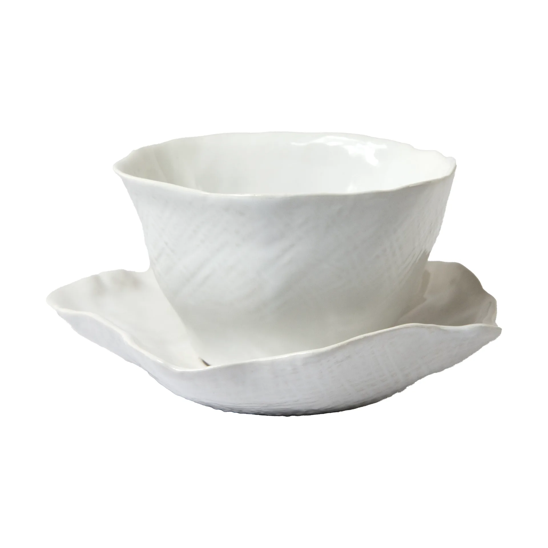 Clair cup with saucer, White Olsson & Jensen