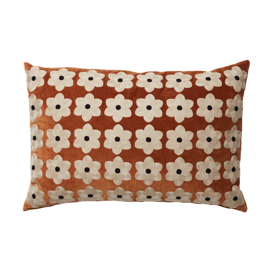 Olsson & Jensen Daisy cushion cover 40x60 cm Rust | Scandinavian Design | Cushion covers | Brown