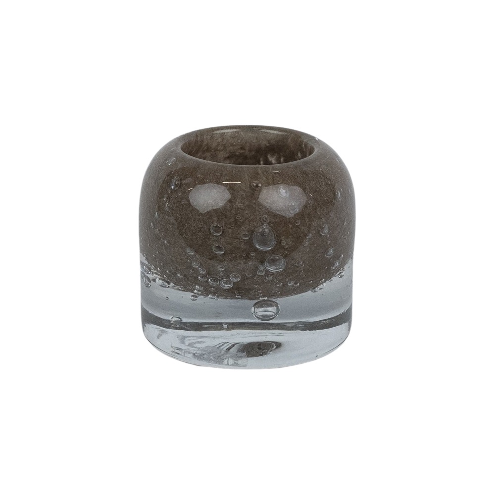 Olsson & Jensen Leah candle lantern o7.5 cm Taupe | Scandinavian Design | Tea light holders, lanterns & candle dishes | Brown