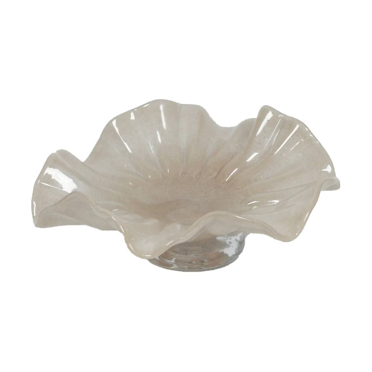 Olsson & Jensen Loa bowl on foot 22 cm Taupe | Scandinavian Design | Decorative bowls | Beige