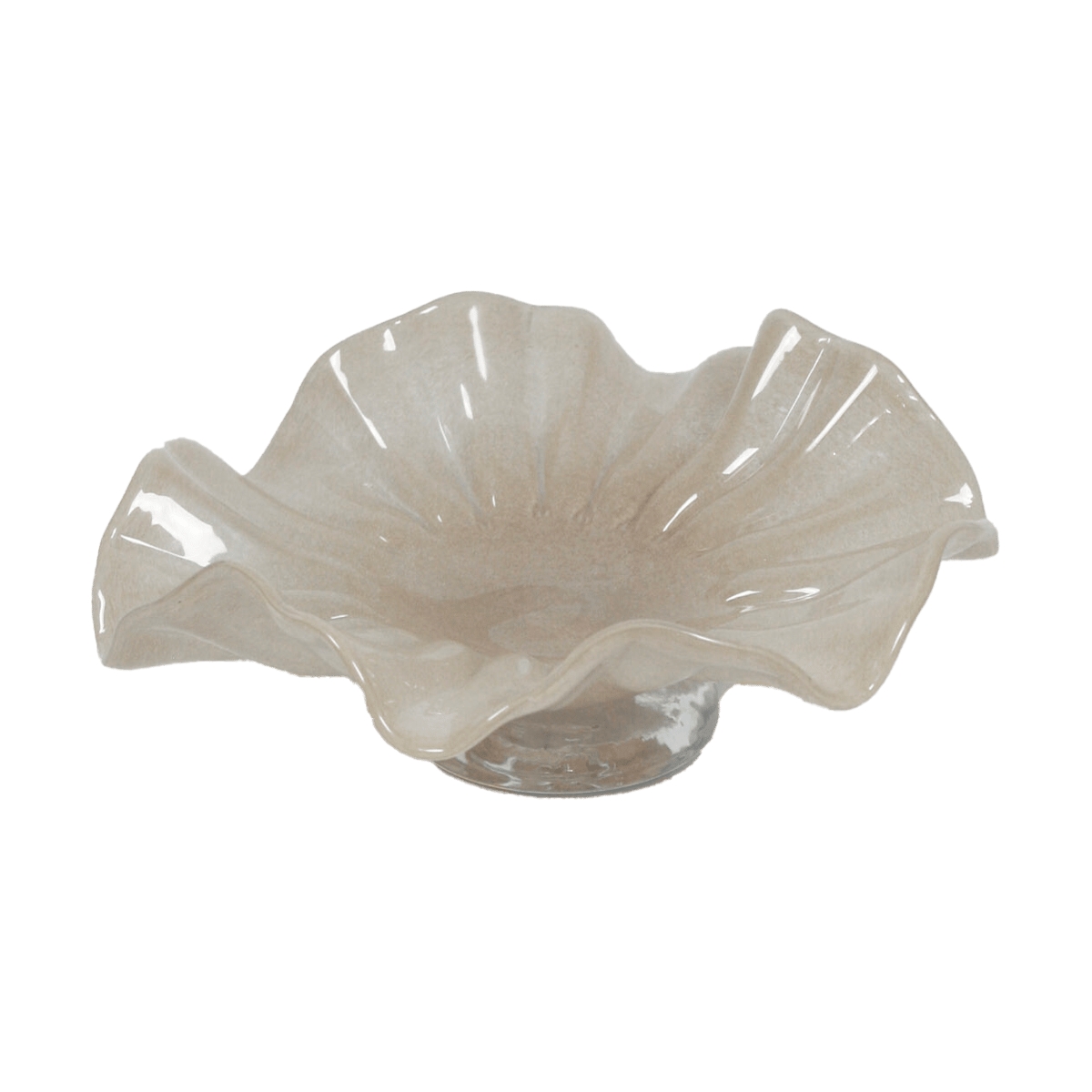 Olsson & Jensen Loa bowl on foot 22 cm Taupe | Scandinavian Design | Decorative bowls | Beige