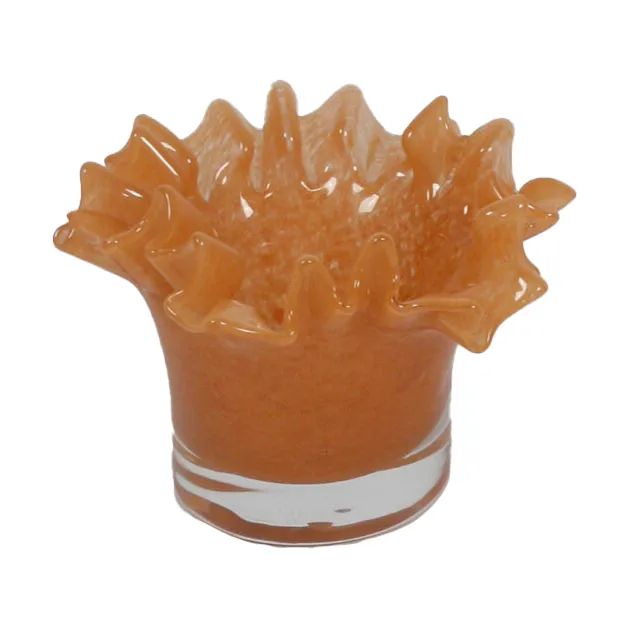 Olsson & Jensen Loa tealight holder 14 cm Peach | Scandinavian Design | Tea light holders, lanterns & candle dishes | Orange