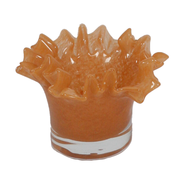 Olsson & Jensen Loa tealight holder 14 cm Peach | Scandinavian Design | Tea light holders, lanterns & candle dishes | Orange