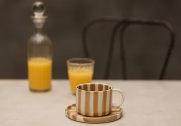 Monica cup with saucer 4-pack - Beige - undefined - Olsson & Jensen