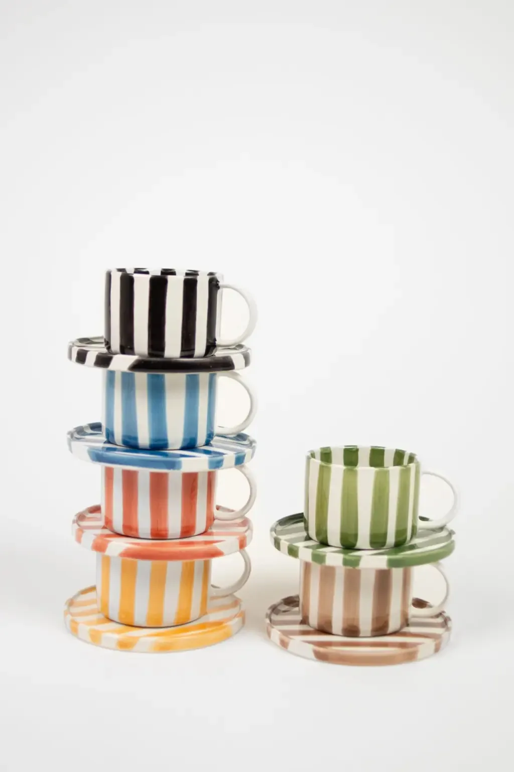 Monica cup with saucer 4-pack - Green,  Olsson & Jensen