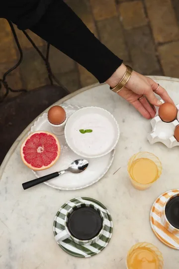 Monica cup with saucer 4-pack - Green - undefined - Olsson & Jensen