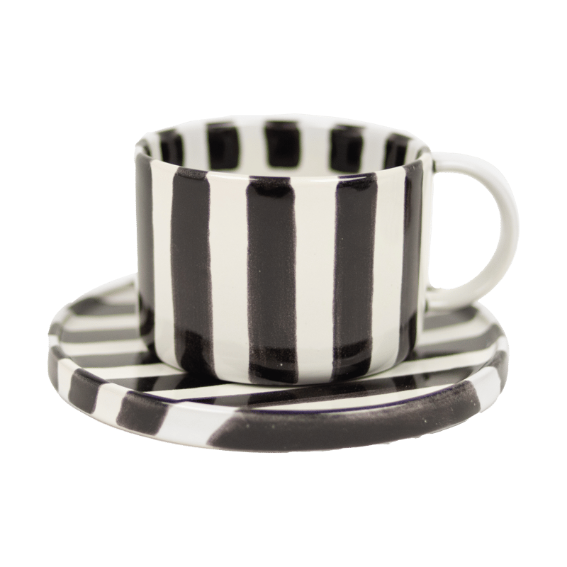 Olsson & Jensen Monica cup with saucer Black