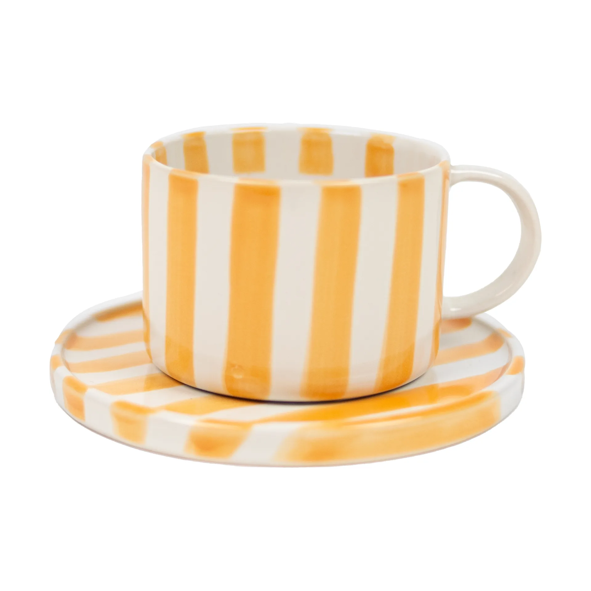 Monica cup with saucer, Yellow-white Olsson & Jensen
