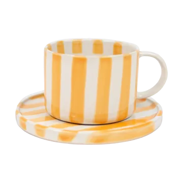 Monica cup with saucer - Yellow - Olsson & Jensen