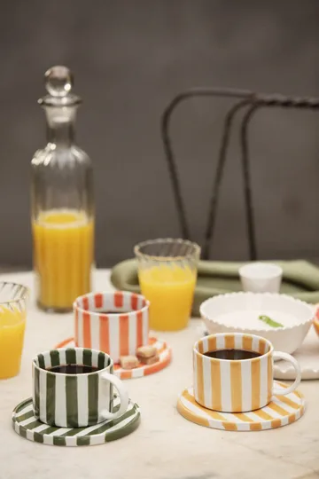 Monica cup with saucer - Yellow - Olsson & Jensen