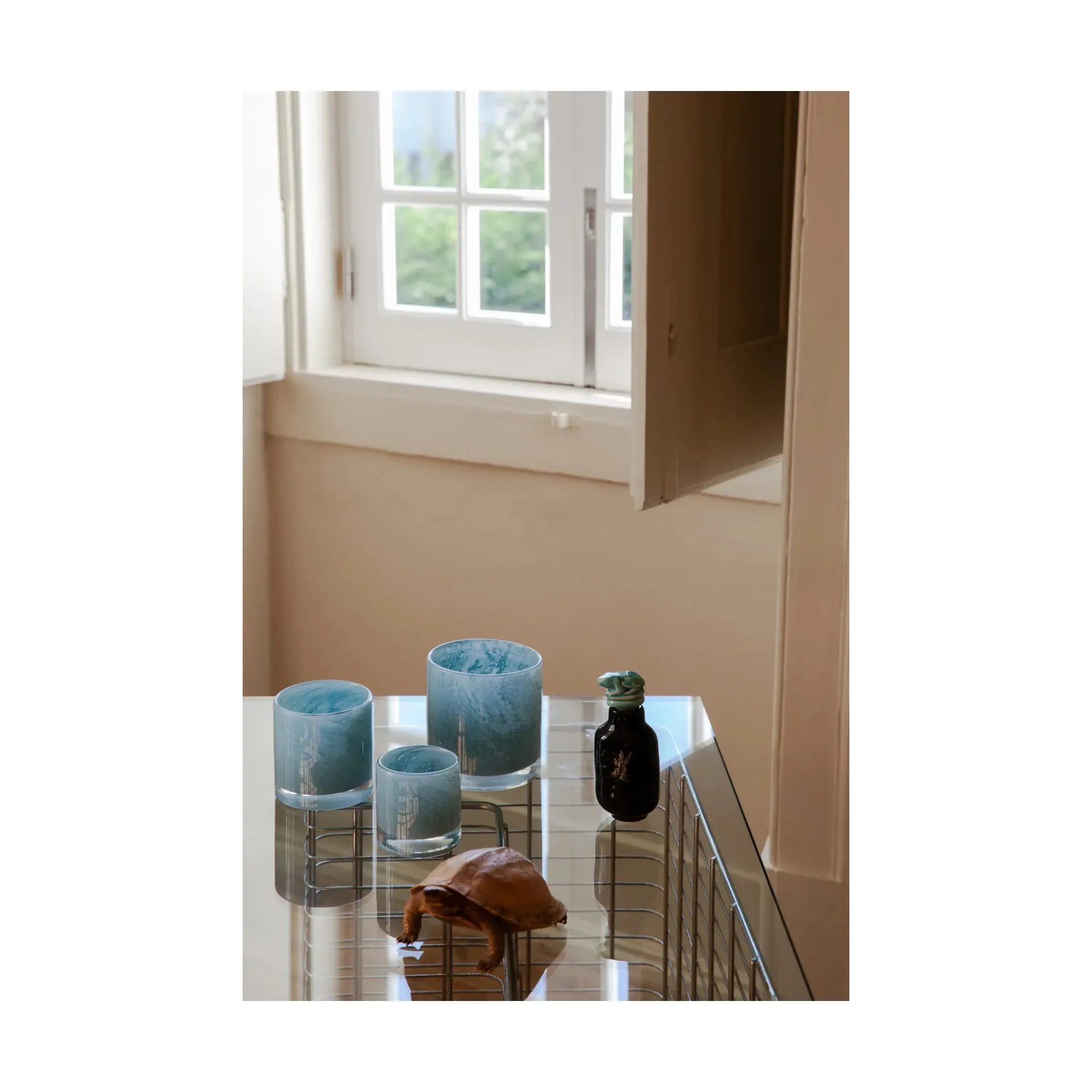 Nilla lantern 12 cm, Light blue Olsson & Jensen