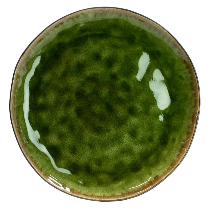 Olsson & Jensen dinner plate crackled, green Olsson & Jensen