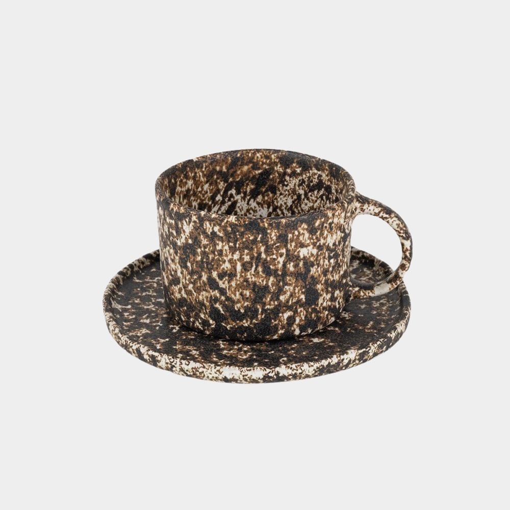 Olsson & Jensen Pepper cup with saucer Brown | Scandinavian Design | Coffee cups | Brown