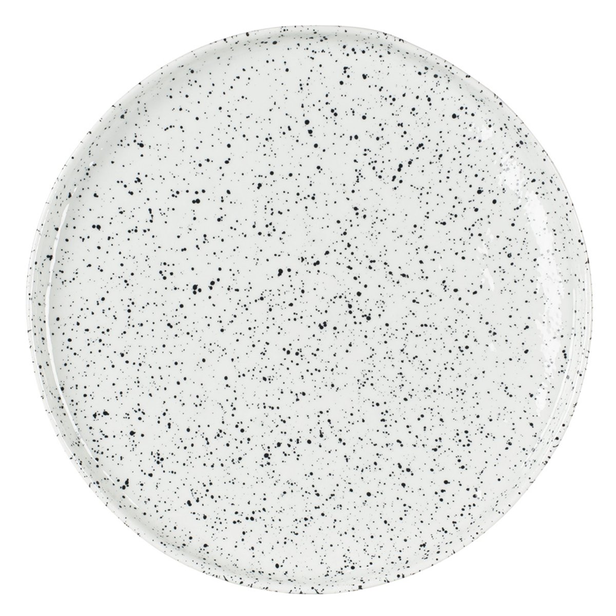 Olsson & Jensen Poppi plate 27 cm white-black | Scandinavian Design | Dinner plates | Black