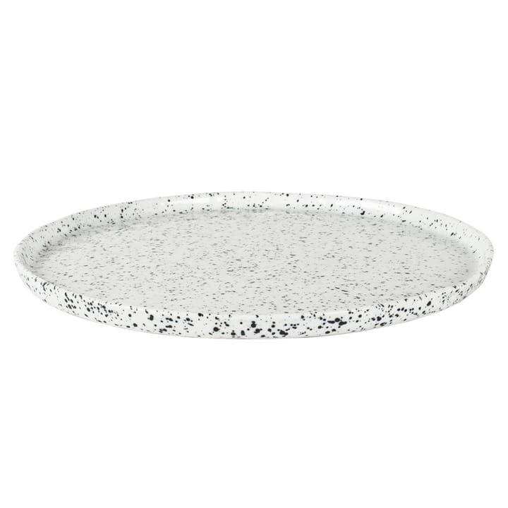 Poppi plate 27 cm - white-black - Olsson & Jensen