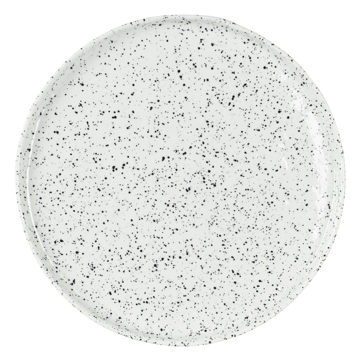 Poppi side plate 21 cm - white-black - Olsson & Jensen