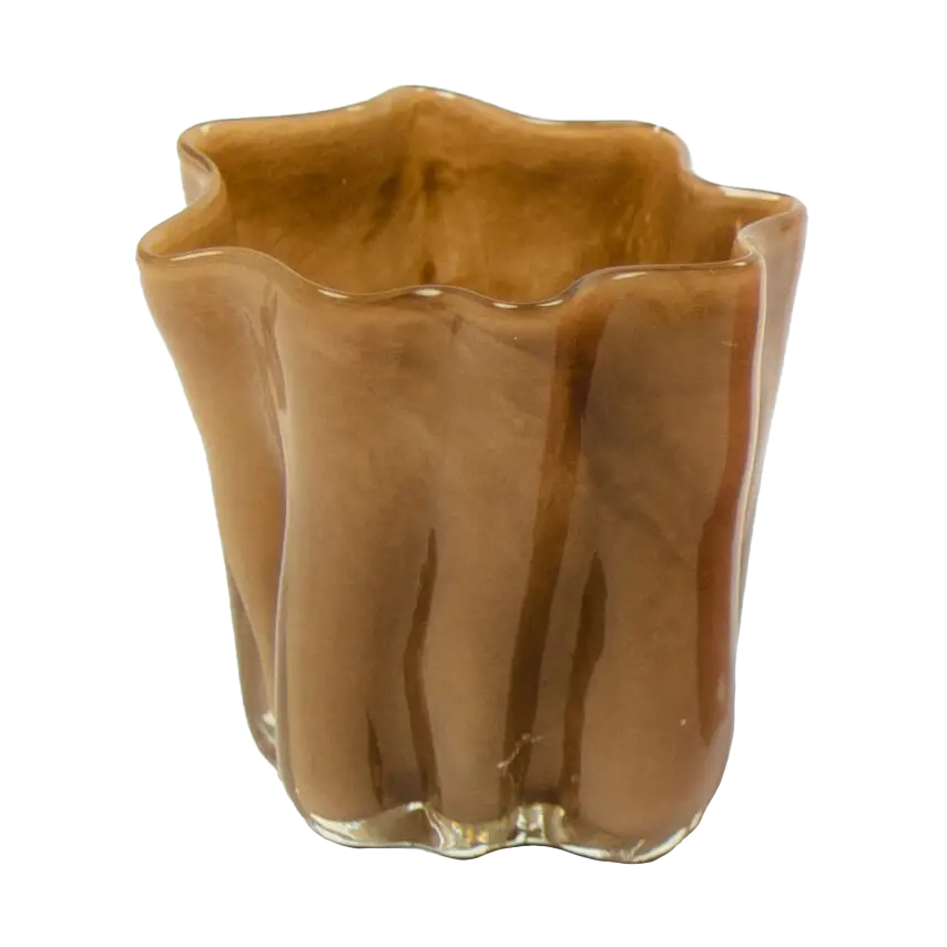 Olsson & Jensen Tess candle holder o10 cm Brown | Scandinavian Design | Tea light holders, lanterns & candle dishes | Brown