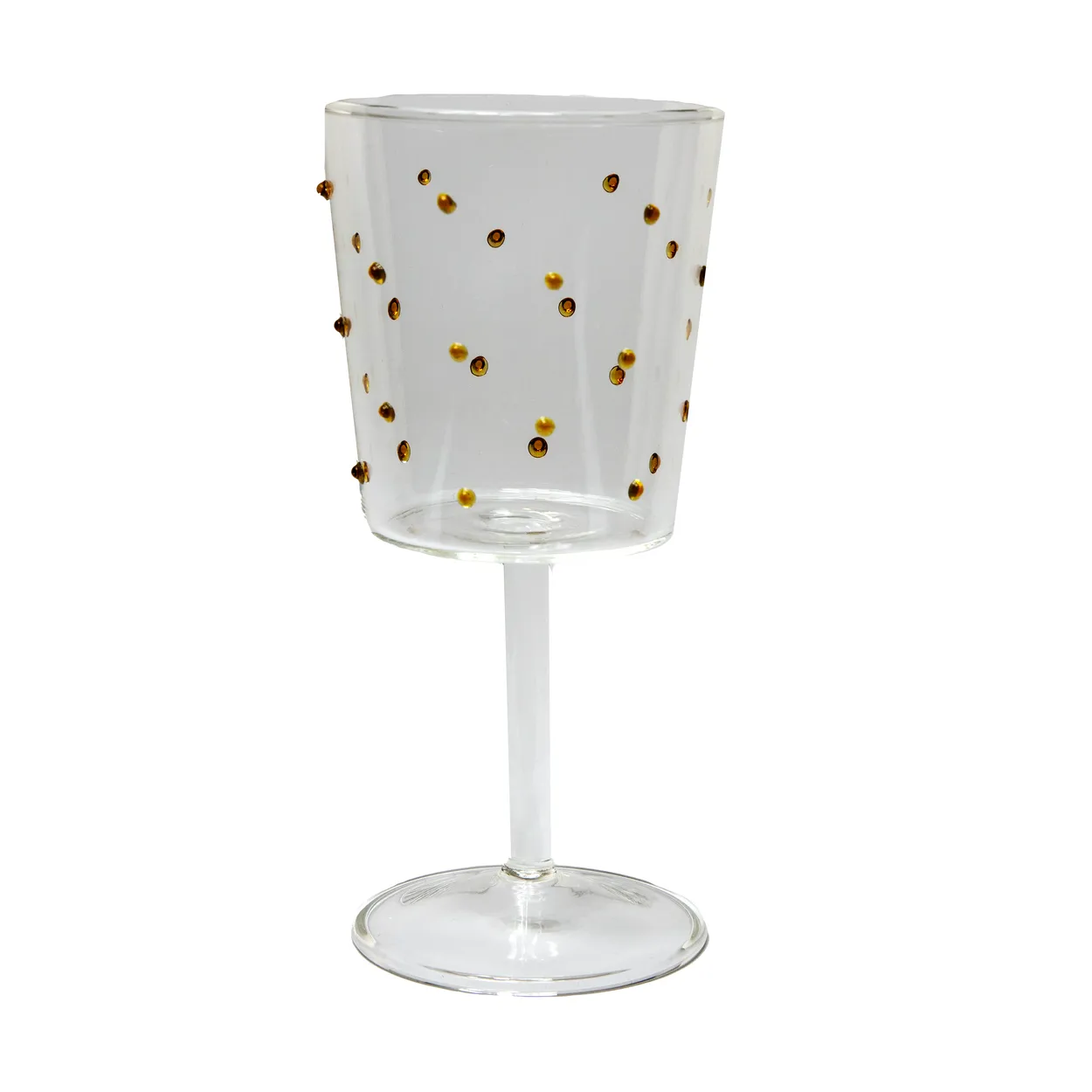 Olsson & Jensen Venezia wine glass Amber Dots | Scandinavian Design | Wine glasses | Transparent