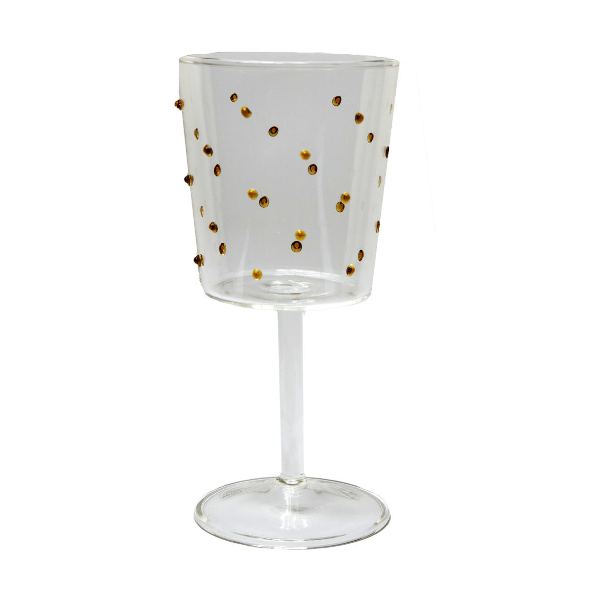Olsson & Jensen Venezia wine glass Amber Dots | Scandinavian Design | Wine glasses | Transparent
