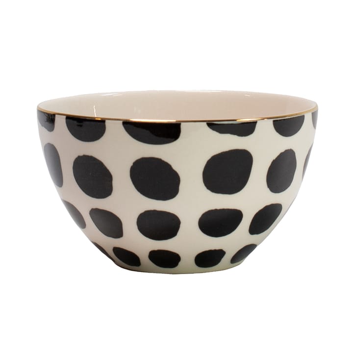 Vigdis bowl - black and white-gold - Olsson & Jensen