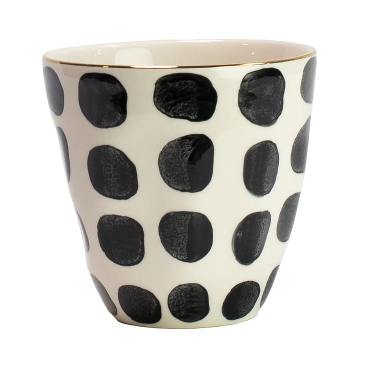 Vigdis mug - black and white-gold - Olsson & Jensen