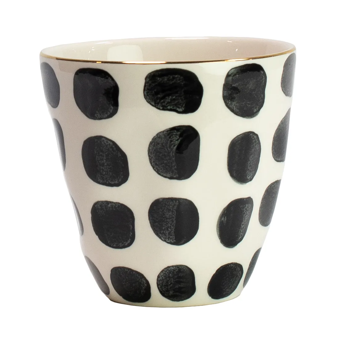 Olsson & Jensen Vigdis mug black and white-gold | Scandinavian Design | Coffee cups | Black