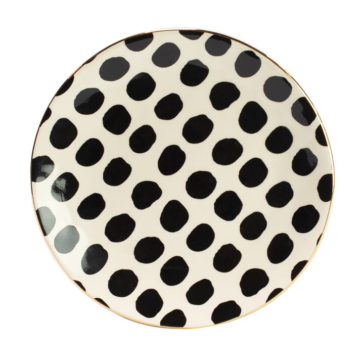 Vigdis plate, black and white-gold Olsson & Jensen
