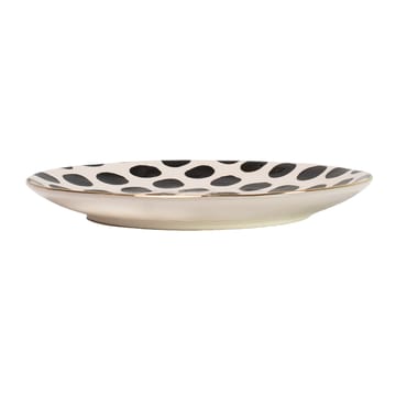 Vigdis plate - black and white-gold - Olsson & Jensen