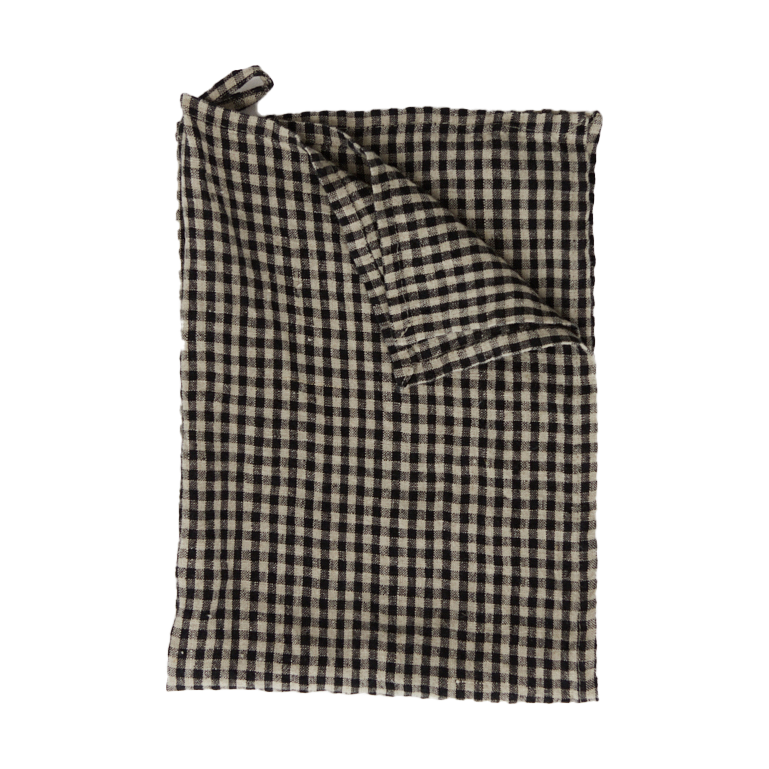 Olsson & Jensen Vipa tea towel linen 45x65 cm Black Sand