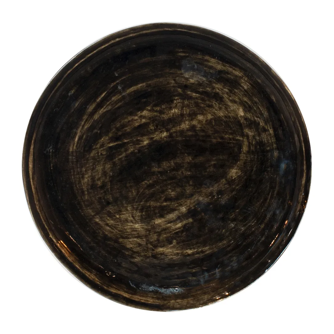 Yuki dinner plare, brown-black Olsson & Jensen