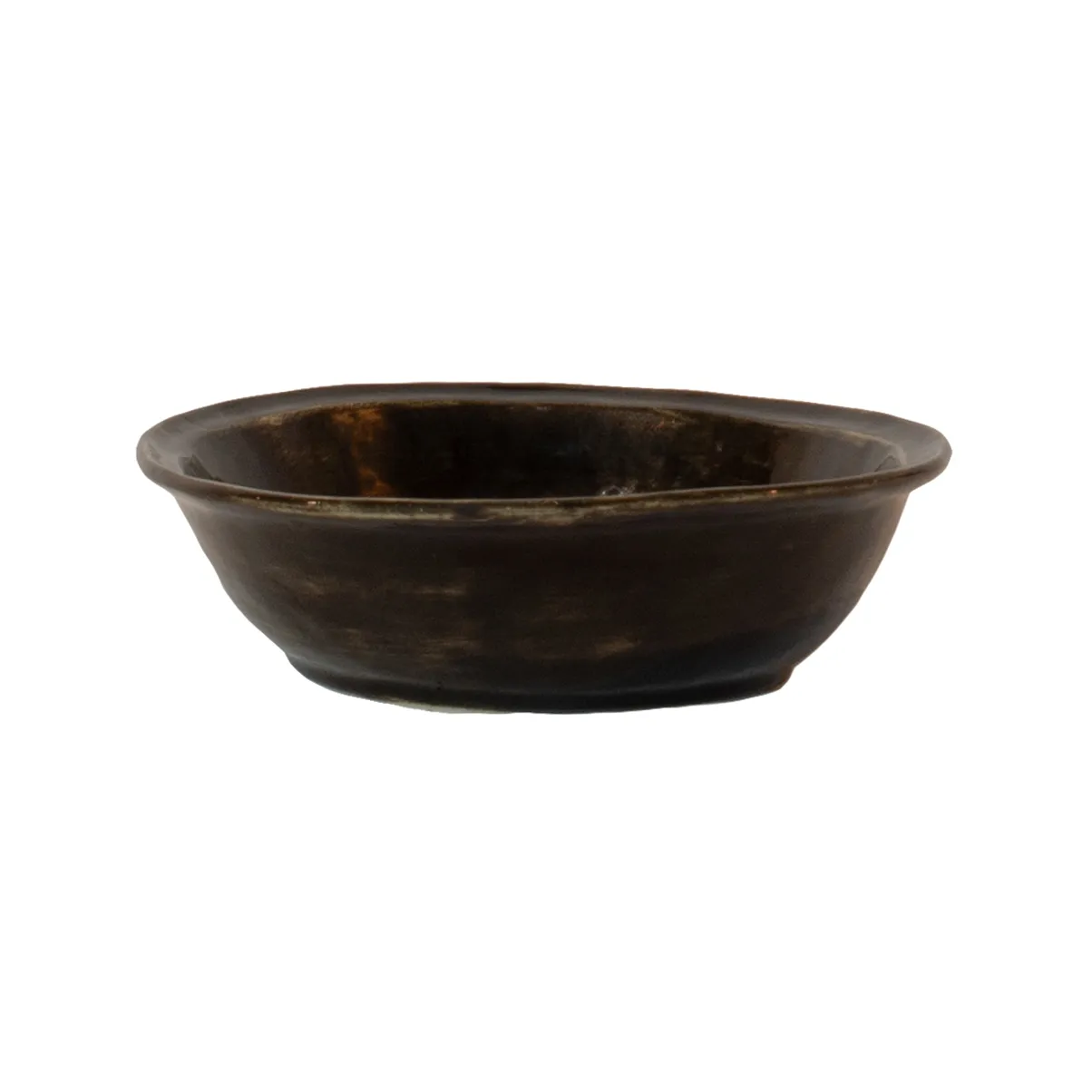 Yuki soup-/pasta-plate, brown-black Olsson & Jensen