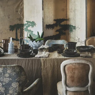 Yuki soup-/pasta-plate - brown-black - Olsson & Jensen