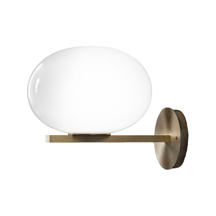 Alba 176 wall lamp - Opal, brass - Oluce