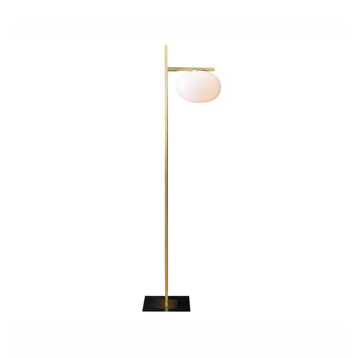 Alba 382 floor lamp - Opal, brass - Oluce