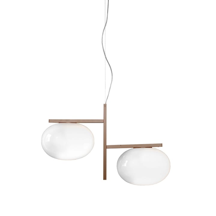 Alba 468 pendant lamp - Opal, brass - Oluce